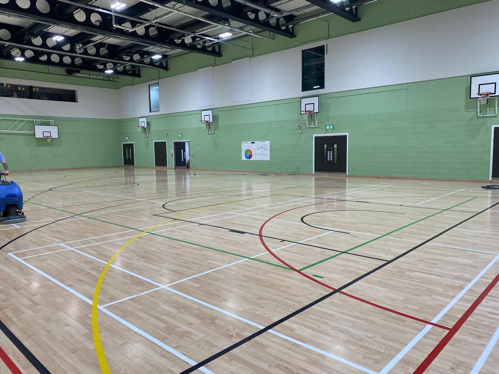 Sports hall, final clean